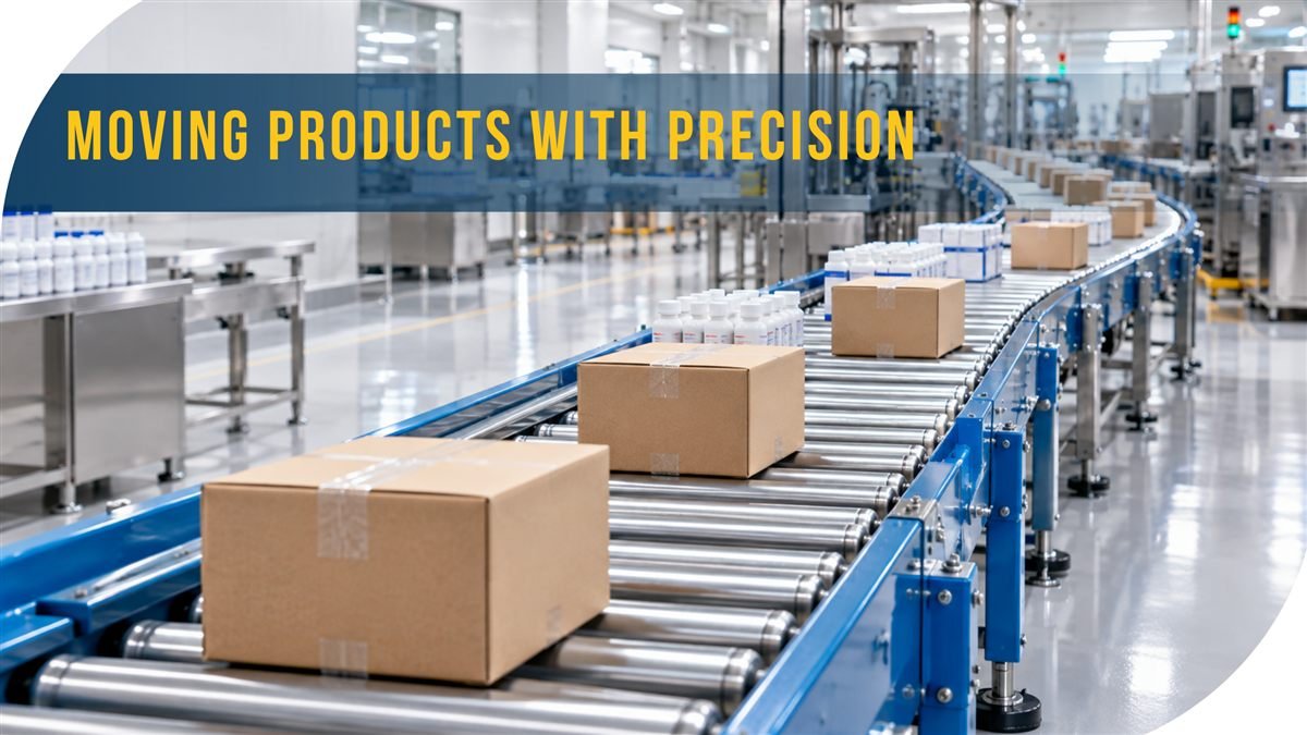 Conveyor system for pharmaceutical and packaging applications