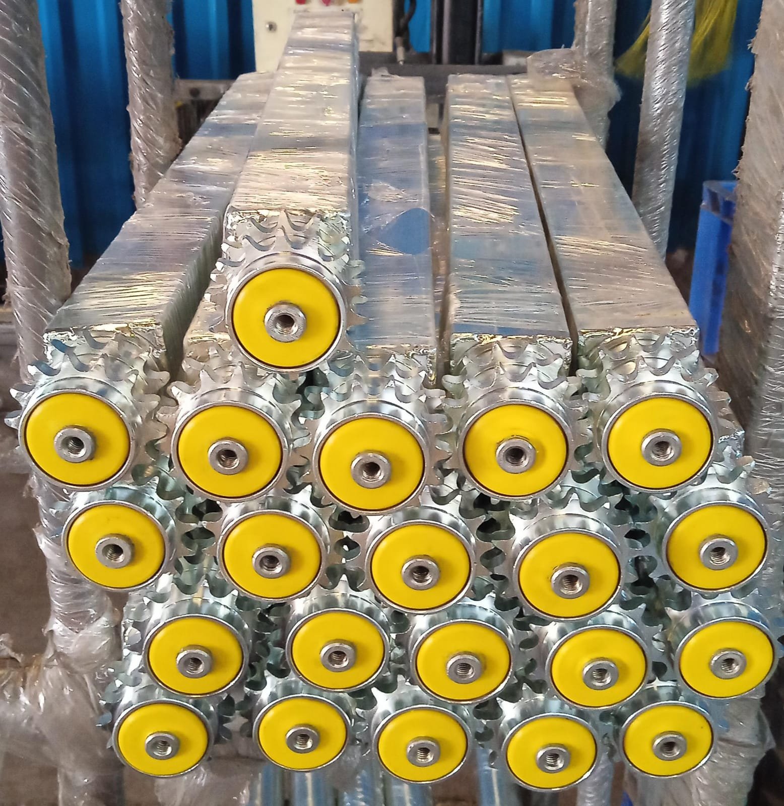 Square Rollers manufacturing at Excel Conveyors